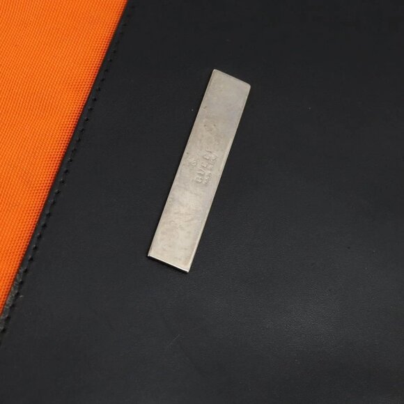 GUCCI Backpack Nylon Orange Silver Auth hk3123 main image 3
